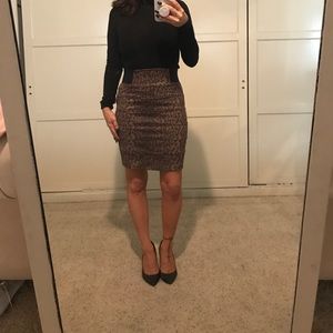 MIDI leopard skirt